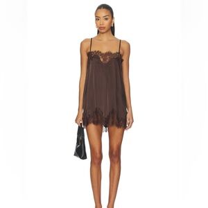 Kat The Label Olivia Slip in Espresso